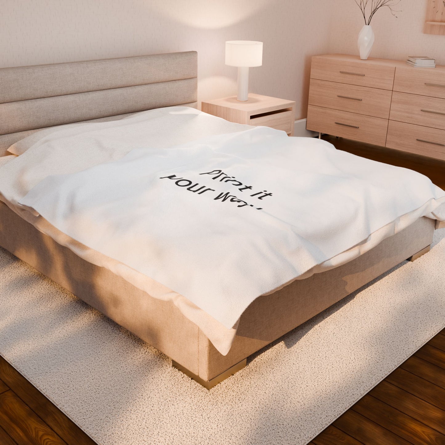 Customizable Velveteen Plush Blanket - Cozy Gift for Home Decor, Soft Throw for All Occasions, Perfect for Snuggling, Print it Your Way