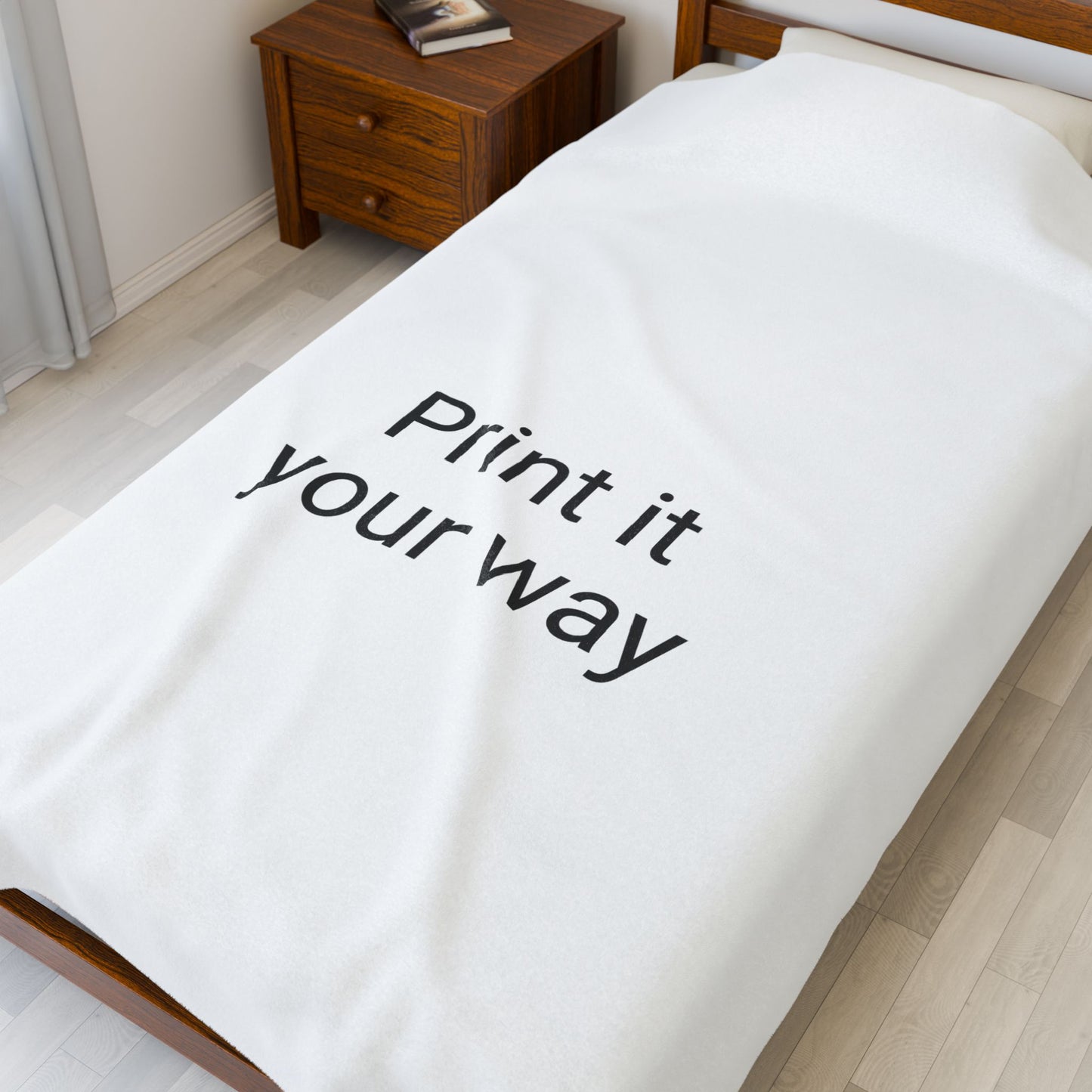 Customizable Velveteen Plush Blanket - Cozy Gift for Home Decor, Soft Throw for All Occasions, Perfect for Snuggling, Print it Your Way
