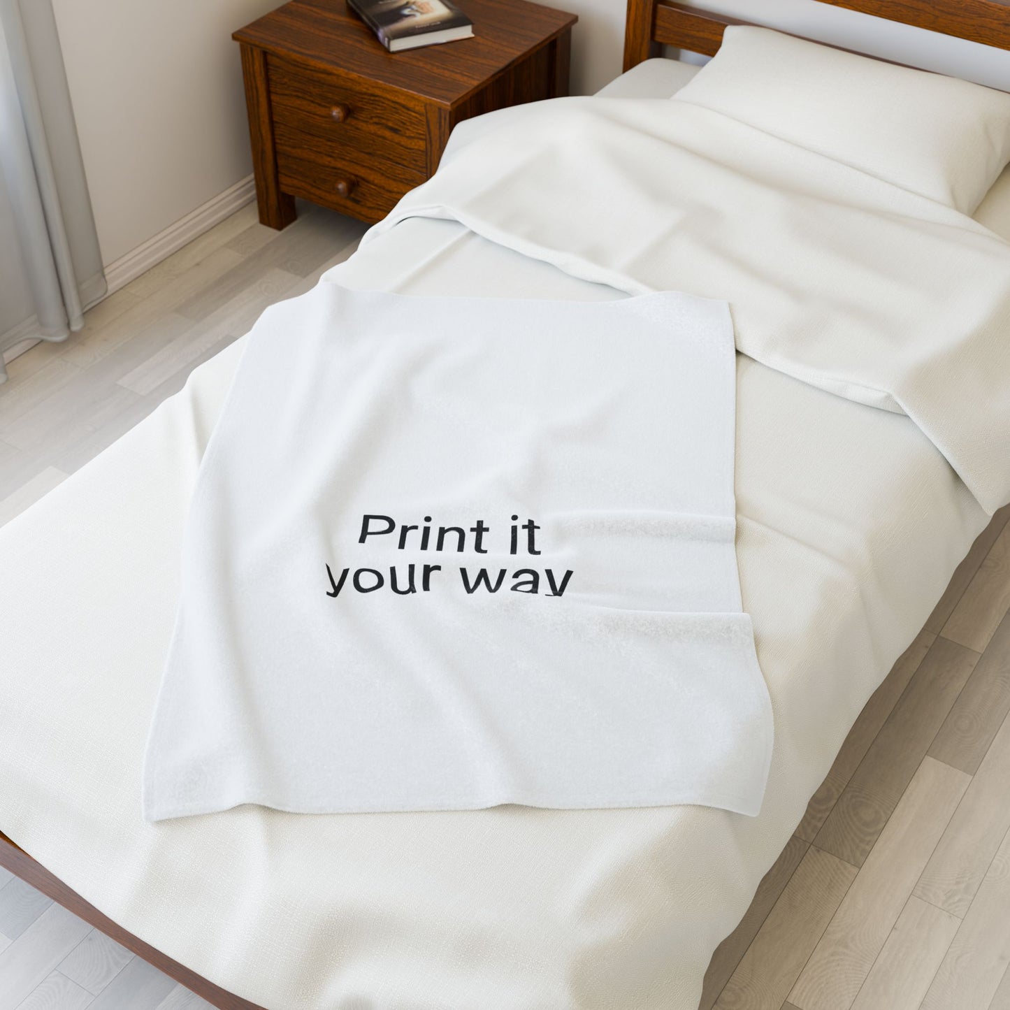 Customizable Velveteen Plush Blanket - Cozy Gift for Home Decor, Soft Throw for All Occasions, Perfect for Snuggling, Print it Your Way