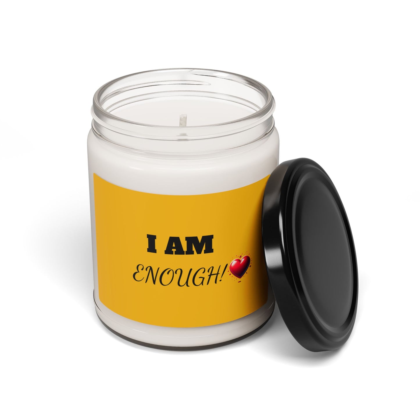 Inspirational Scented Soy Candle - "I AM ENOUGH!" - Self-Care Gift, Aromatherapy Candle, Motivation, Home Decor, Mindfulness