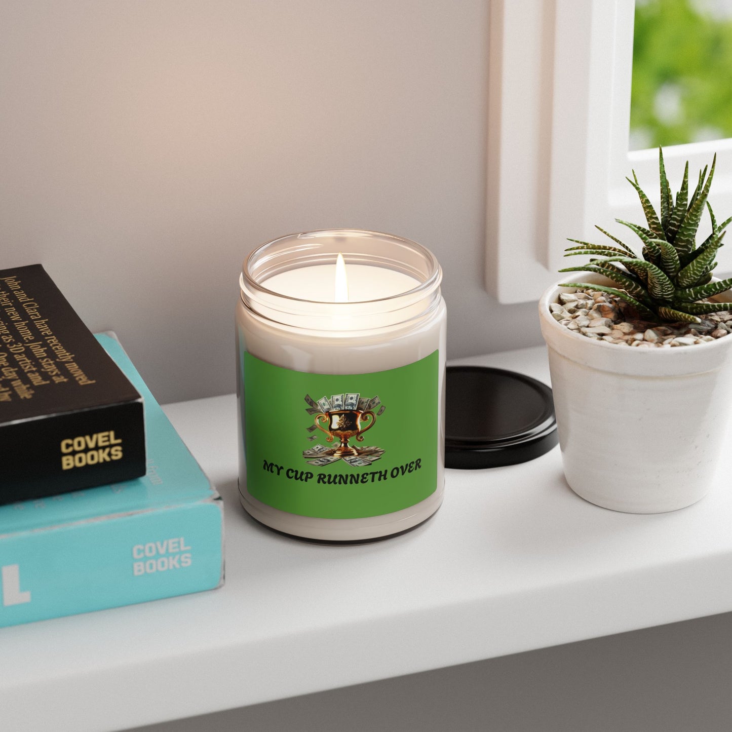 My Cup Runneth Over Scented Soy Candle | Inspirational Home Decor, Gift for Friends, Aromatherapy, Relaxation, Birthday