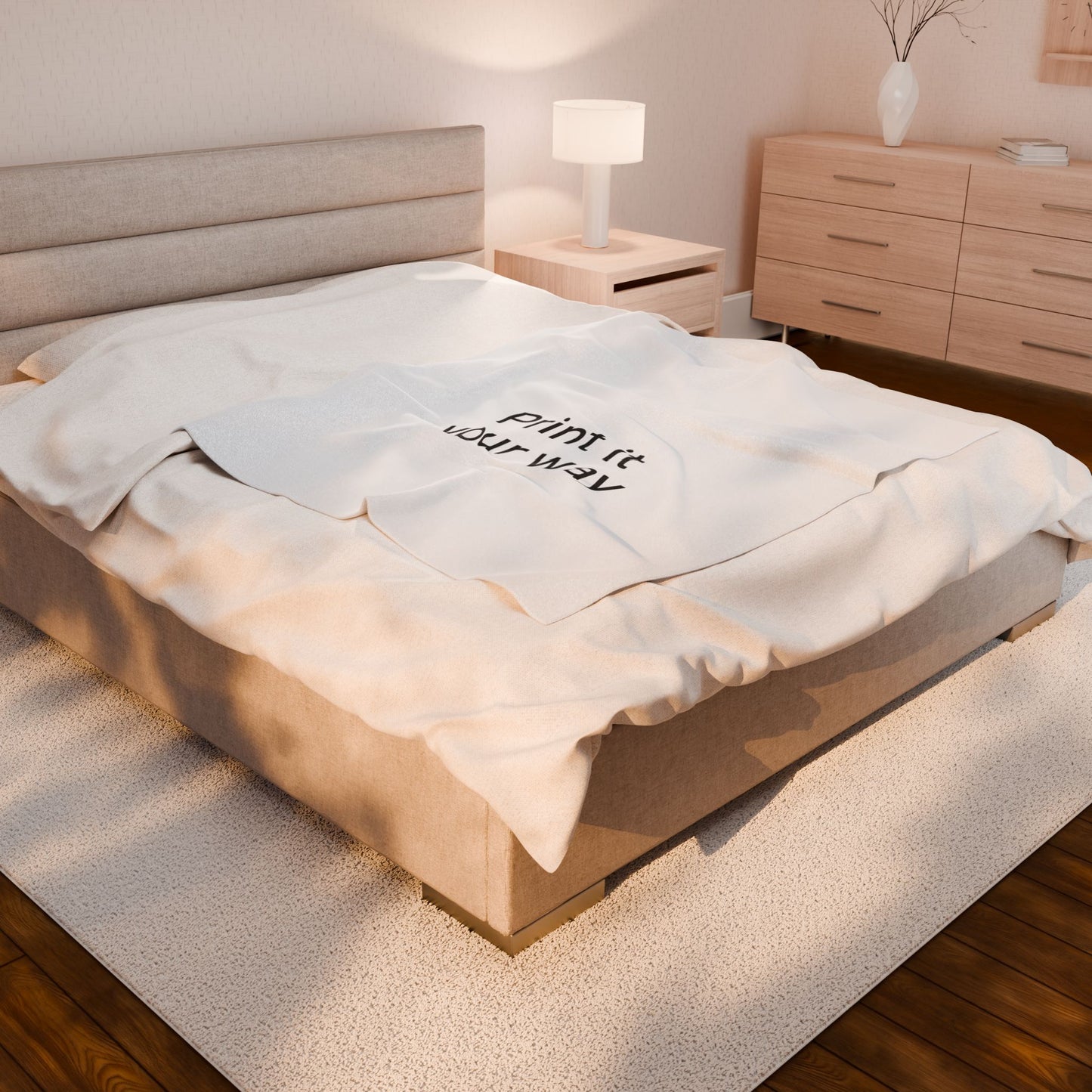 Customizable Velveteen Plush Blanket - Cozy Gift for Home Decor, Soft Throw for All Occasions, Perfect for Snuggling, Print it Your Way