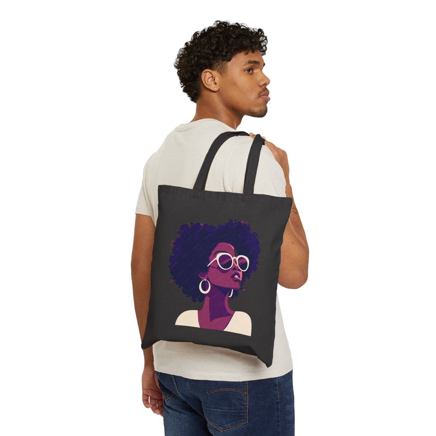 Living My Best Life Cotton Canvas Tote Bag - Stylish and Eco-Friendly for Everyday Use