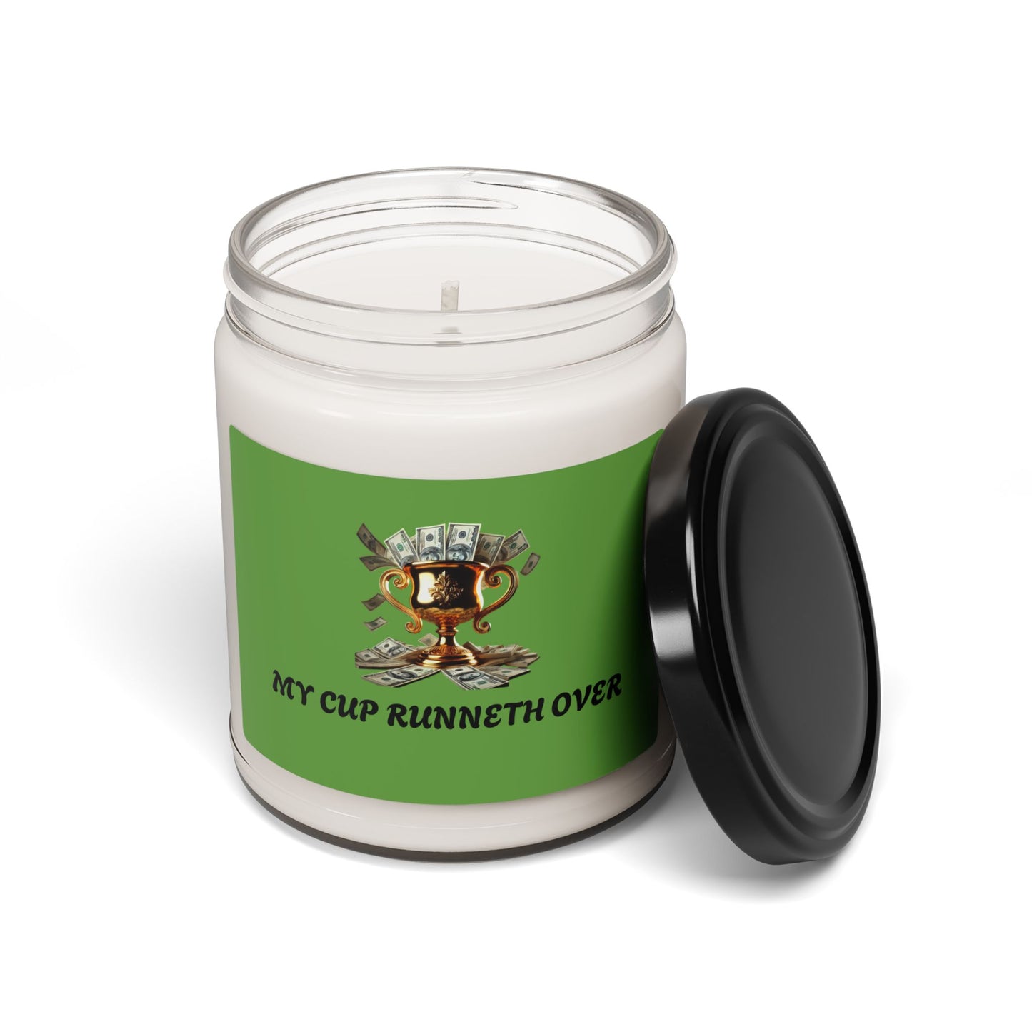 My Cup Runneth Over Scented Soy Candle | Inspirational Home Decor, Gift for Friends, Aromatherapy, Relaxation, Birthday