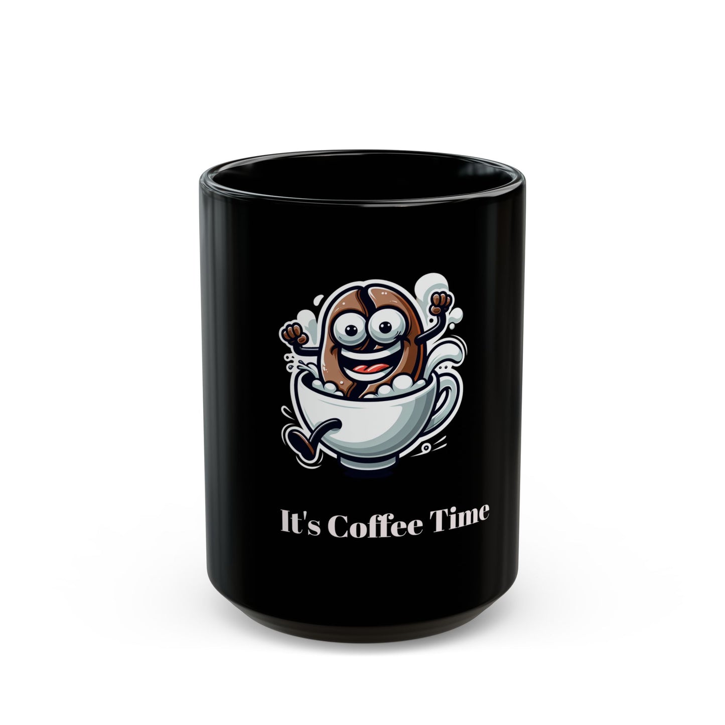 Funny Coffee Mug with Cartoon Coffee Bean Design - Perfect Gift for Coffee Lovers