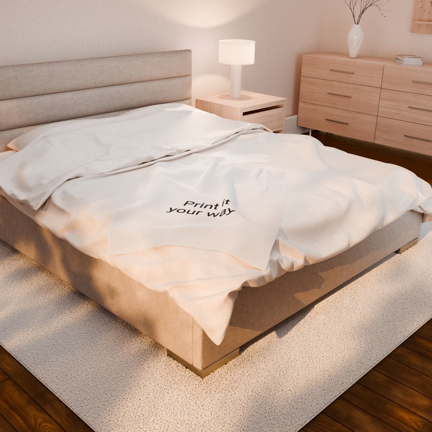 Customizable Velveteen Plush Blanket - Cozy Gift for Home Decor, Soft Throw for All Occasions, Perfect for Snuggling, Print it Your Way