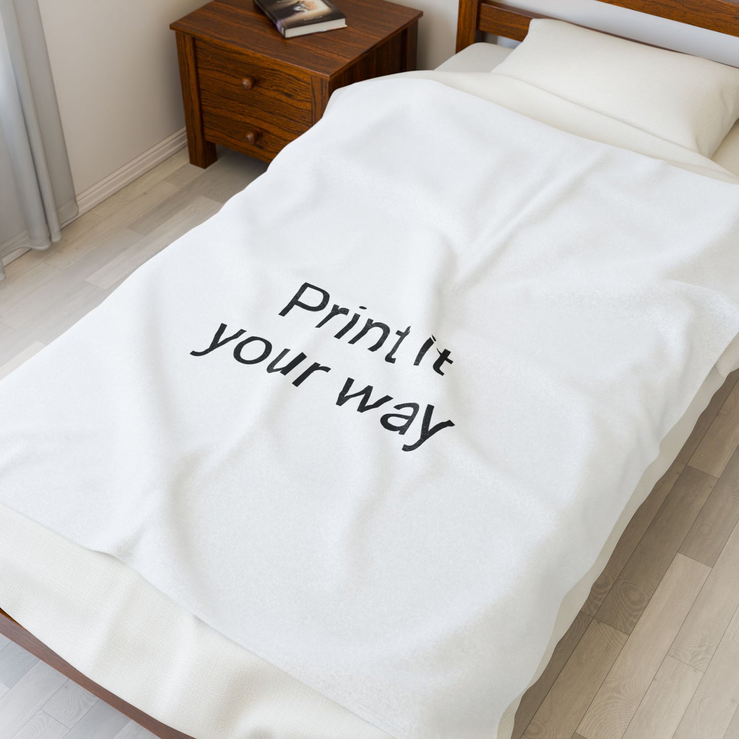 Customizable Velveteen Plush Blanket - Cozy Gift for Home Decor, Soft Throw for All Occasions, Perfect for Snuggling, Print it Your Way