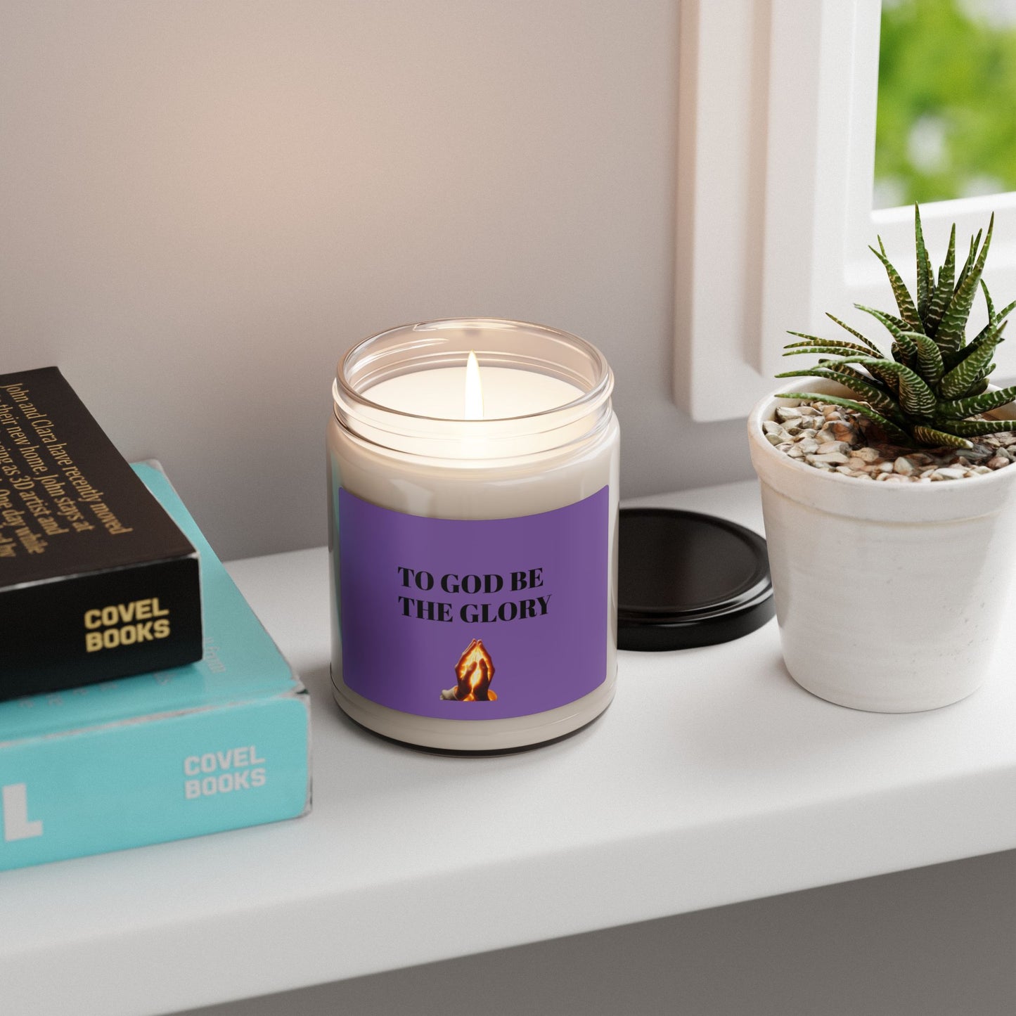 Inspirational Scented Soy Candle, Relaxation Gift for Faith Lovers, Religious Home Decor, Prayer Candle, Faith-Inspired Gift