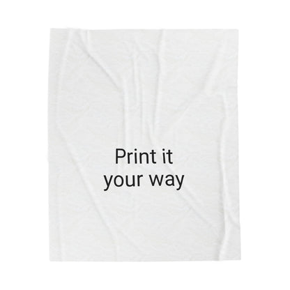 Customizable Velveteen Plush Blanket - Cozy Gift for Home Decor, Soft Throw for All Occasions, Perfect for Snuggling, Print it Your Way