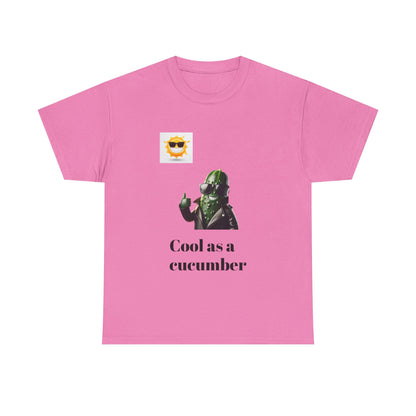 Cool as a Cucumber Unisex Cotton Tee - Fun Casual Wear, Gift Idea, Graphic Shirt, Summer Vibes, Men's & Women's Apparel
