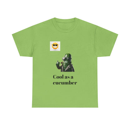 Cool as a Cucumber Unisex Cotton Tee - Fun Casual Wear, Gift Idea, Graphic Shirt, Summer Vibes, Men's & Women's Apparel