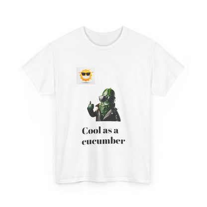 Cool as a Cucumber Unisex Cotton Tee - Fun Casual Wear, Gift Idea, Graphic Shirt, Summer Vibes, Men's & Women's Apparel