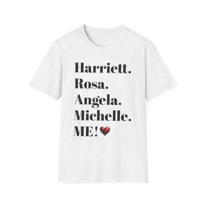 Empowering Unisex Softstyle T-Shirt with Personalized Names - Perfect for Celebrations & Gifts!