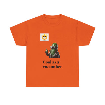 Cool as a Cucumber Unisex Cotton Tee - Fun Casual Wear, Gift Idea, Graphic Shirt, Summer Vibes, Men's & Women's Apparel