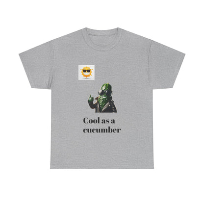 Cool as a Cucumber Unisex Cotton Tee - Fun Casual Wear, Gift Idea, Graphic Shirt, Summer Vibes, Men's & Women's Apparel